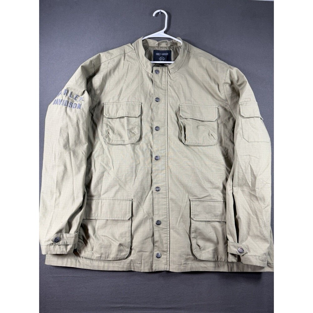Harley Davidson Jacket Mens XXXL Chore Barn Motorclothes fullZip Utility Ripstop